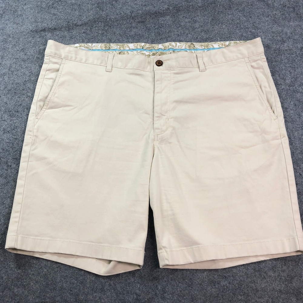 Tommy Bahama Mens Chino Shorts 40X9 (fits 42x9) Khaki Beige Stretch Regular Fit